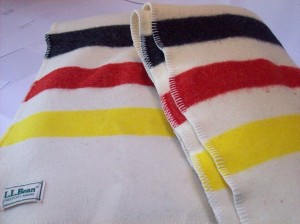 Pair of LL Bean Hudson's Bay Blankets