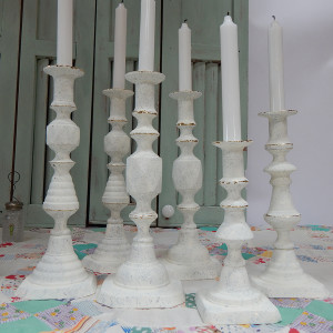 Brass Candlesticks with Chalk Paint