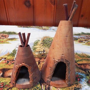 birch bark teepees