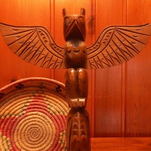 hand carved totem