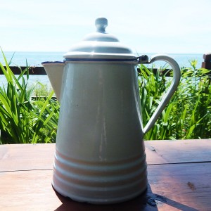 white coffee pot