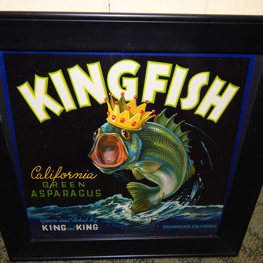 Kingfish Asparagus Crate Label