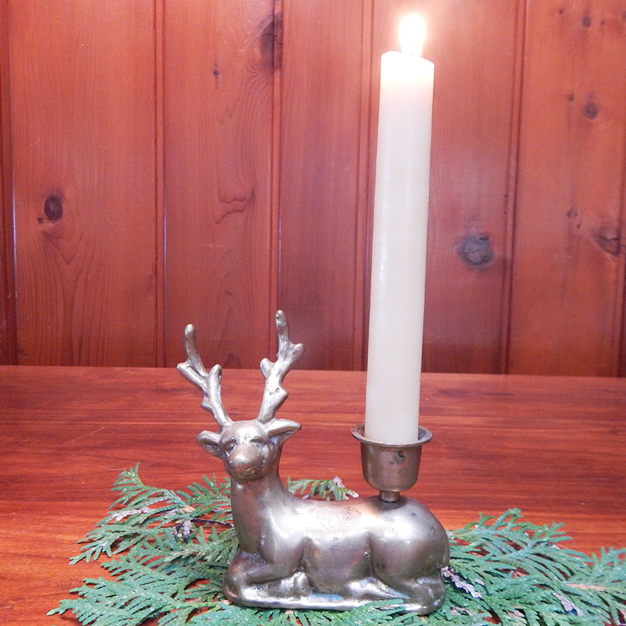Antique Deer Candle Holder